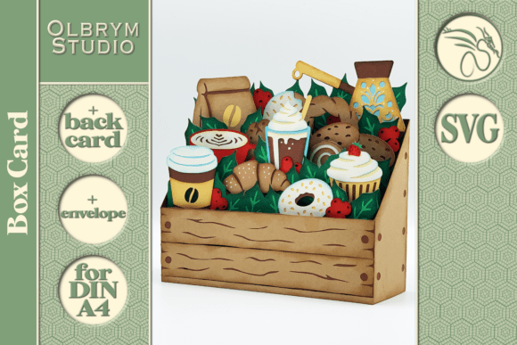 Download Coffee Time Pop Up, Bakery Box Card SVG - Premium Resources