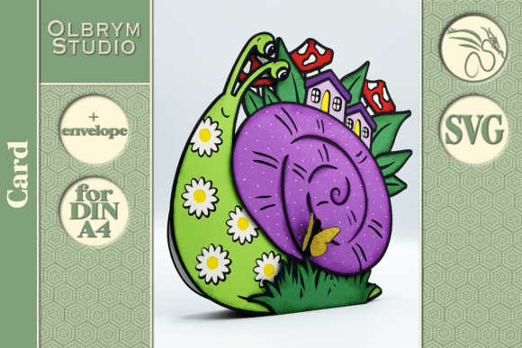 Download Woodland Snail Greeting Card SVG - Premium Resources