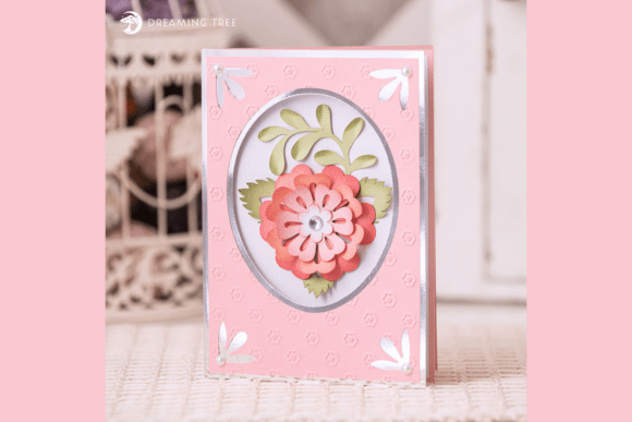 Download Peony Fantasy Flower Card SVG - Premium Resources
