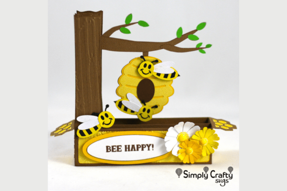 Download Buzzing Bees Box Card SVG - Premium Bundle