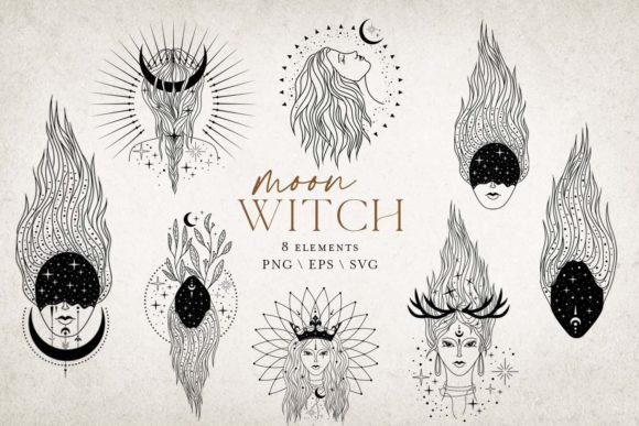 Download WITCH, MOON WITCH. Svg for Cricut - Cricut Collection