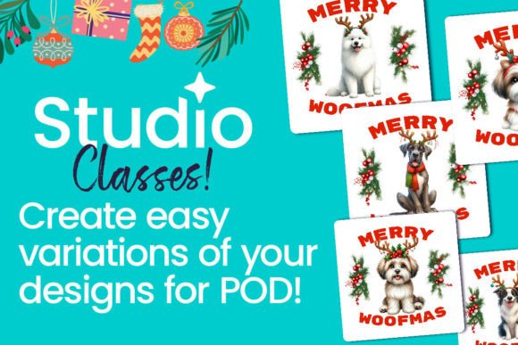 Download Create Easy Variations of Christmas Designs for POD - Designs for pod Collection