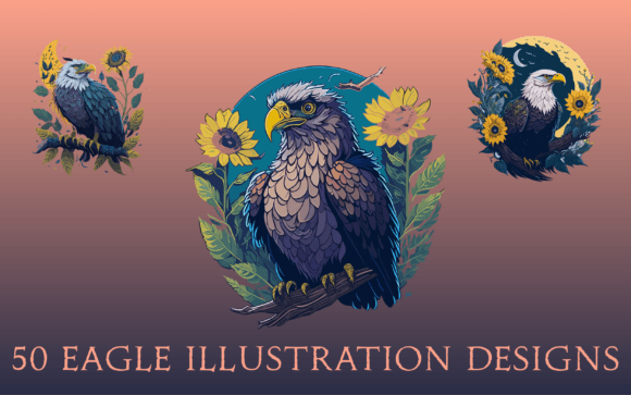 Download 50 Eagle Illustration Designs for Pod - Designs for pod Collection